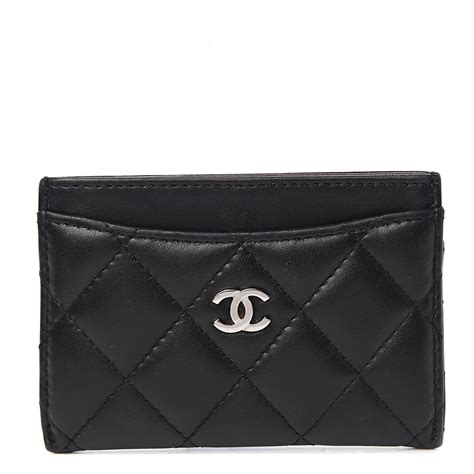 chanel chevron cardholder black|CHANEL Lambskin Chevron Quilted Card Holder So Black .